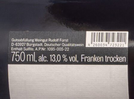 1095 005 23 B Fürst, Tradition Spätburgunder