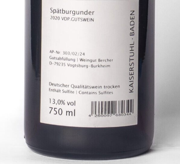 303 02 24 B Bercher, Spätburgunder
