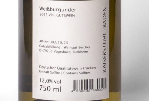 303 50 23 B Bercher, Weissburgunder