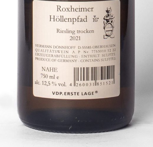 7753 010 1222 B Dönnhoff, Roxheimer Höllenpfad Riesling 1G