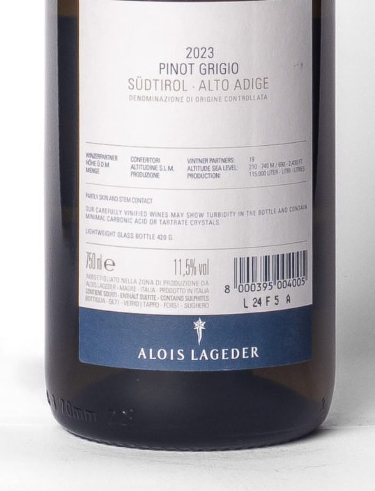 8 00395 004005 B Alois Lageder, Pinot Grigio