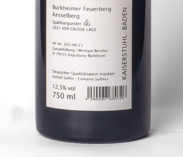 Bercher, Kesselberg Burkheimer Feuerberg Spätburgunder GG Contra Bercher Burkheimer Feuerberg Kesselberg Spätburgunder GG