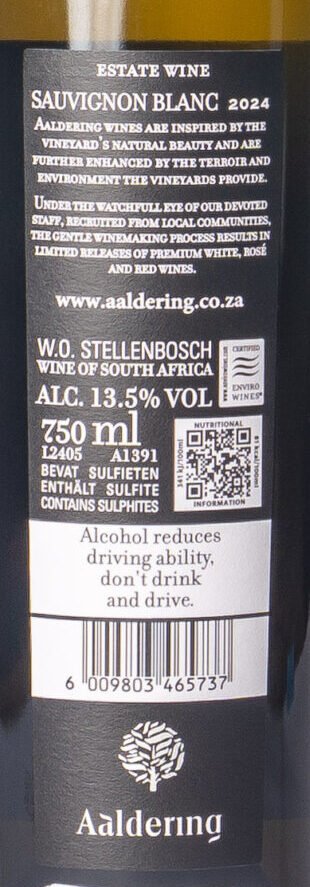 SB23B Aaldering, Sauvignon Blanc