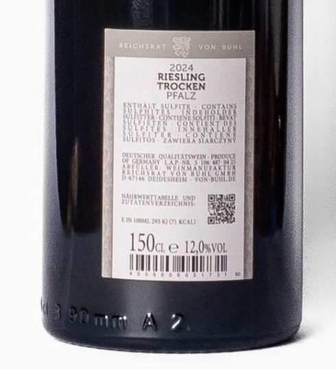 DSC01167 Von Buhl, Bone Dry, Riesling Magnum